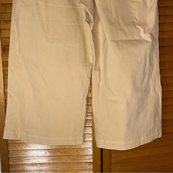 Maeve By Anthropologie Wide Leg Patch Pocket Tan Trouser Pants Women’s Size 12P - Picture 9 of 9